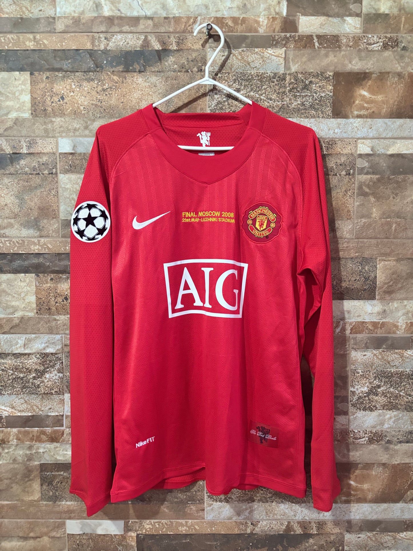 Manchester United Local 07/08 Manga Larga Retro