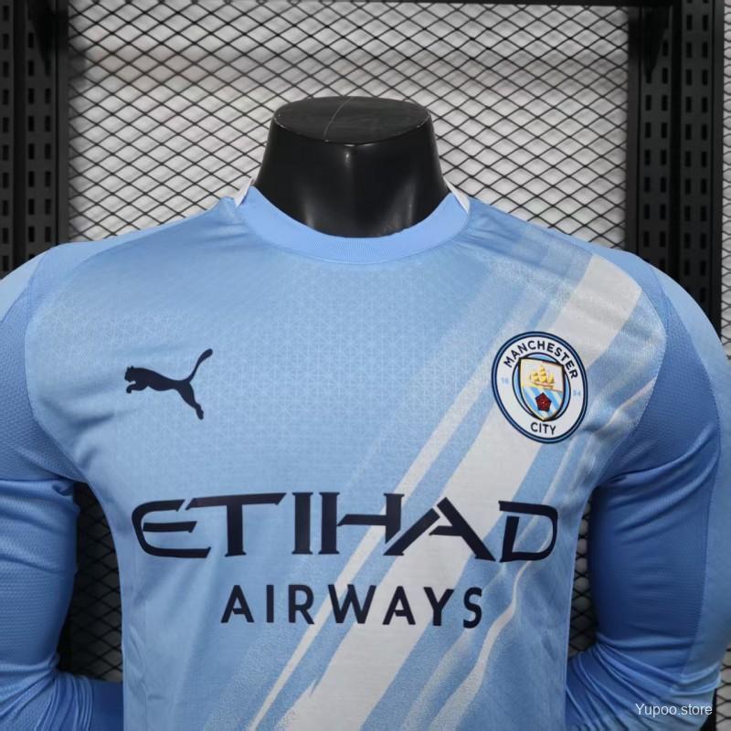 Manchester City Local 25/26 Manga Larga Player